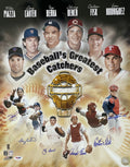 BASEBALLS GREATEST CATCHERS MULTI SIGNED 16X20 S12022 RARE PIAZZA CARTER0