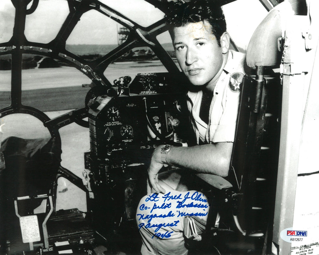 FRED OLIVI SIGNED 8X10 PHOTO PSA DNA (D) BOCKSCAR C-15 COPILOT0