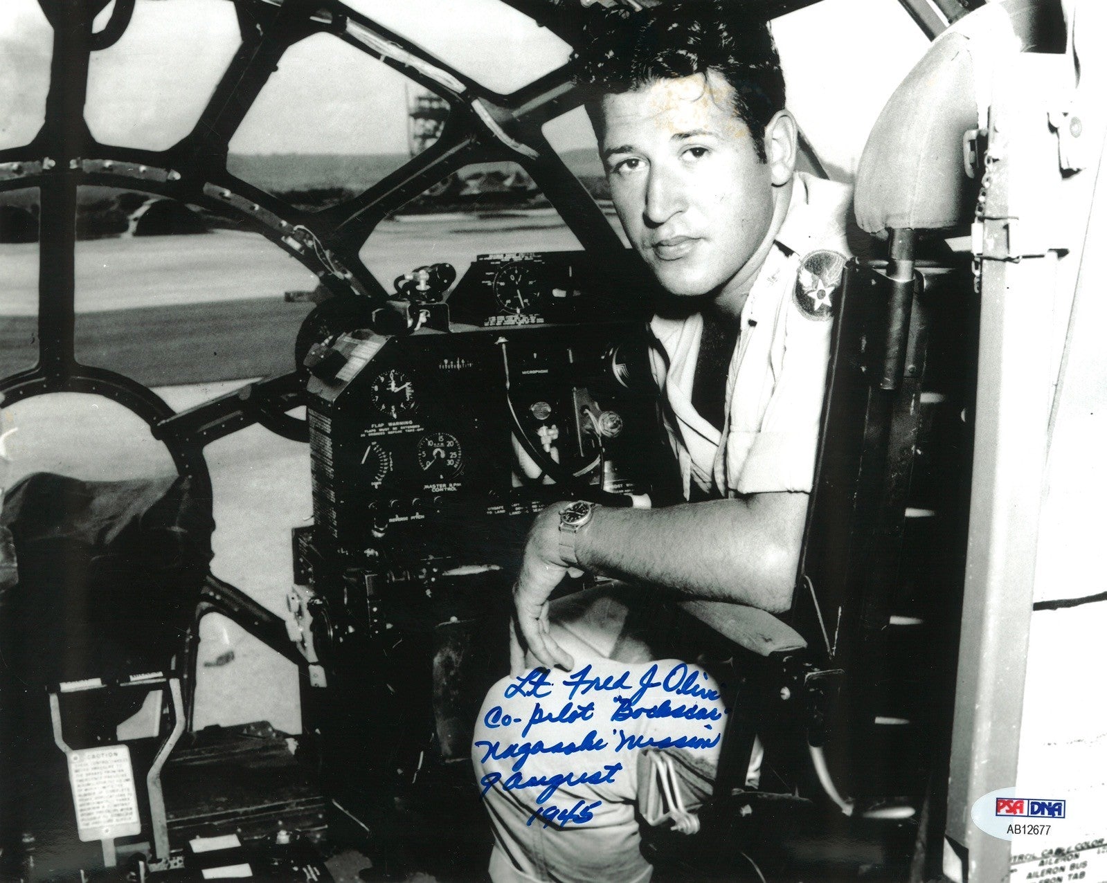 FRED OLIVI SIGNED 8X10 PHOTO PSA DNA (D) BOCKSCAR C-15 COPILOT0