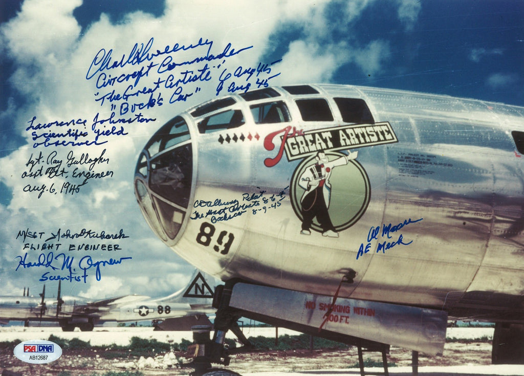 BOCKSCAR C-15 MULTI SIGNED 8x11 PHOTO THE GREAT ARTISTE PSA DNA AB12687 X70