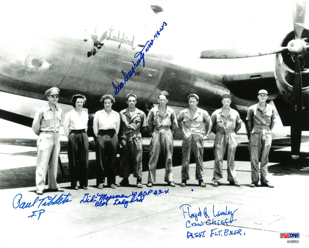 PAUL TIBBETS & WASP PILOTS SIGNED 8X10 PHOTO PSA DNA AD06053 RARE (X4)0