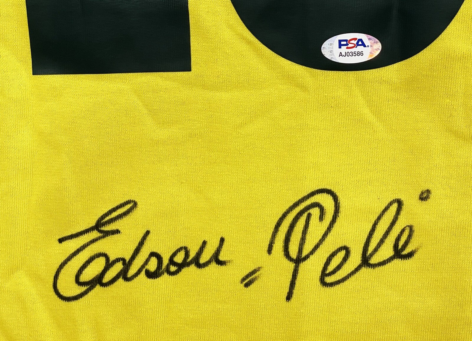 EDSON PELE SIGNED CBD 1970 BRAZIL WORLD CUP JERSEY PSA DNA AJ03586 GEM MINT 100