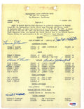 509th COMP GROUP MULTI SIGNED BRONZE STAR DOCUMENT PSA DNA AD07653 (D) X50