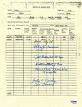 FRANK WEY MULTI SIGNED RECORD OF COMBAT DUTY DOCUMENT PSA DNA AD03566 X50