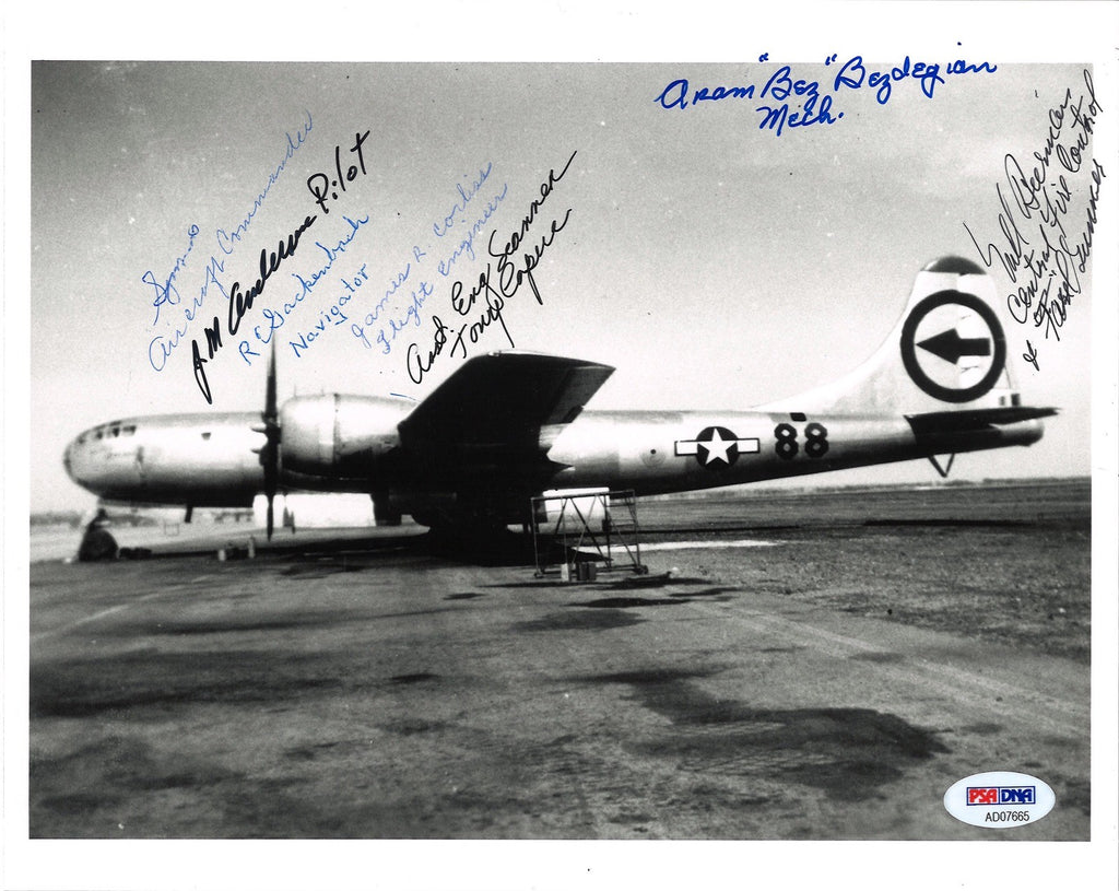 UP AN ATOM B-10 CREW MULTI SIGNED 8X10 PHOTO PSA DNA AD07665  X70
