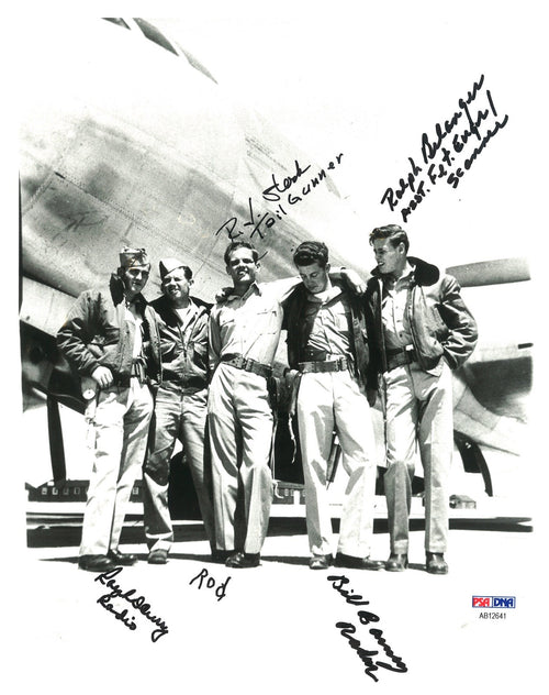 BOCKSCAR C-13 CREW MULTI SIGNED 8X10 PHOTO PSA DNA AB12641 x5 (D) WWII0