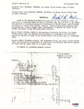 RICHARD NELSON SIGNED BRONZE STAR DOCUMENT PSA DNA AD07652 (D) ENOLA GAY0