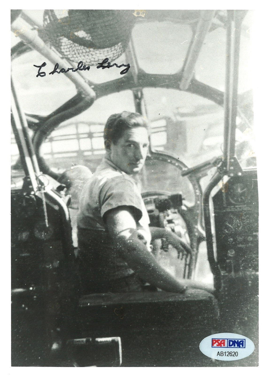 CHARLES LEVY SIGNED 5x7 PHOTO PSA DNA AB12620 (D) BOCKSCAR C-13 CREW MEMBER0