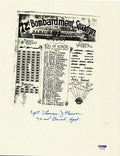 THOMAS CLASSEN SIGNED ROLL OF HONOR DOCUMENT PSA DNA AE71489 (D) WWII 72ND BS0
