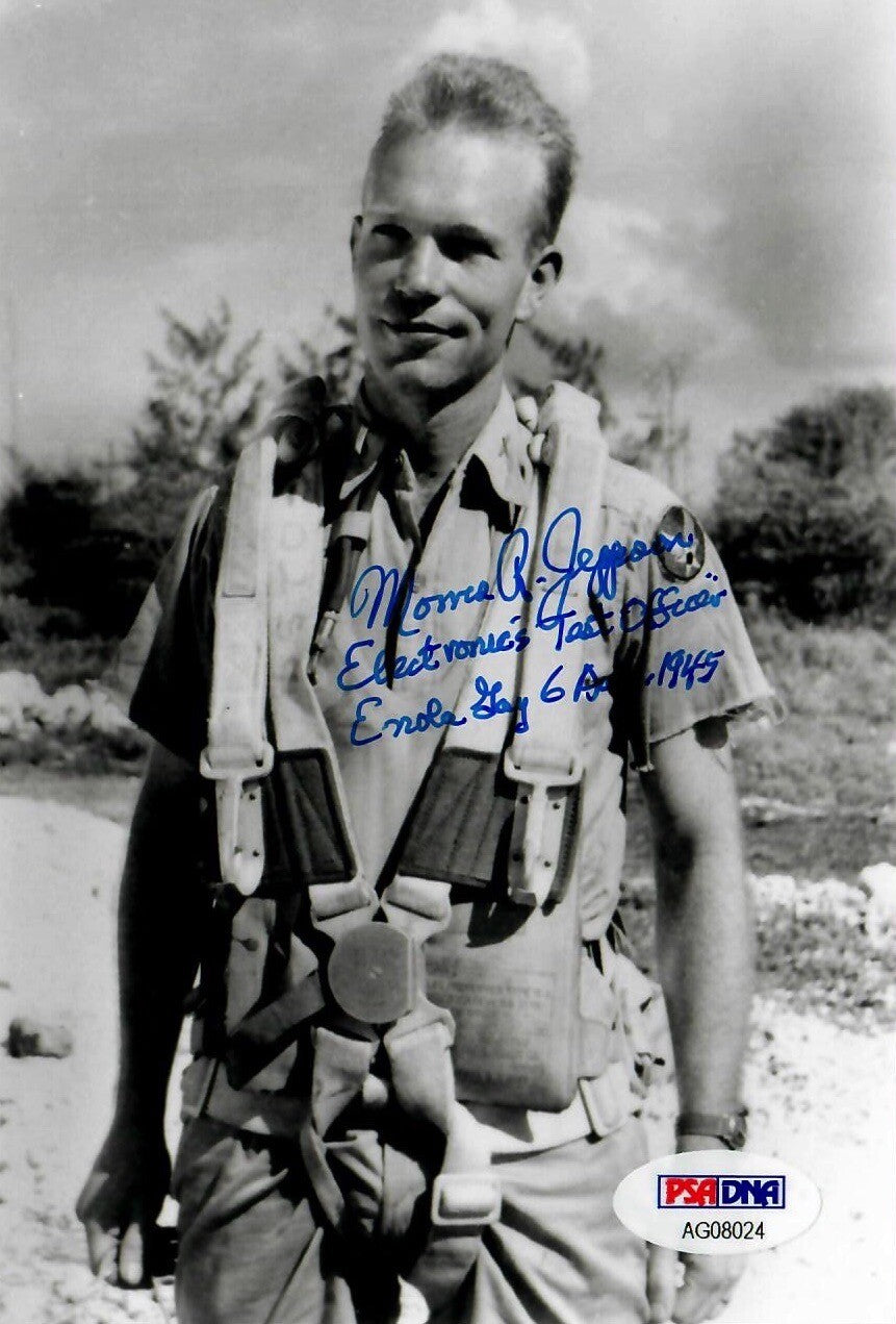 MORRIS JEPPSON SIGNED 5X7 PSA DNA AG08024 (D) WWII ENOLA GAY ETO0