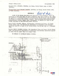 RICHARD NELSON SIGNED SILVER STAR DOCUMENT PSA DNA AD07648 (D) ENOLA GAY0