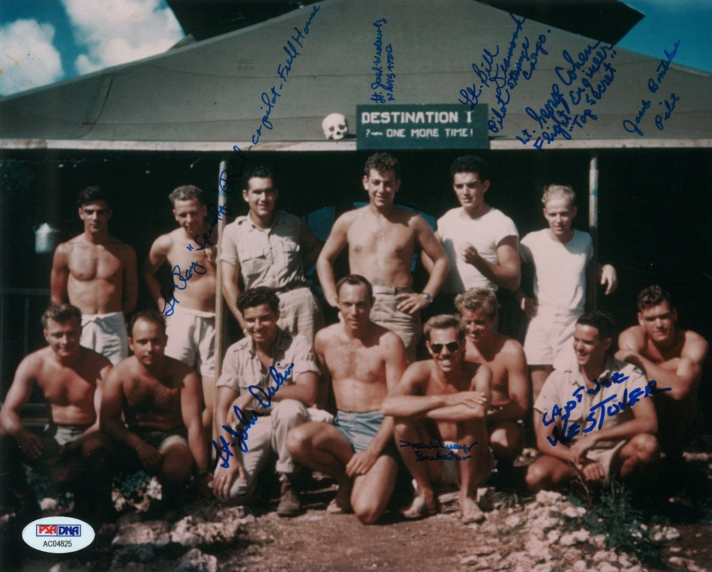 STRAIGHT FLUSH C-11 CREW MULTI SIGNED 8X10 PHOTO PSA DNA AC04825  X80