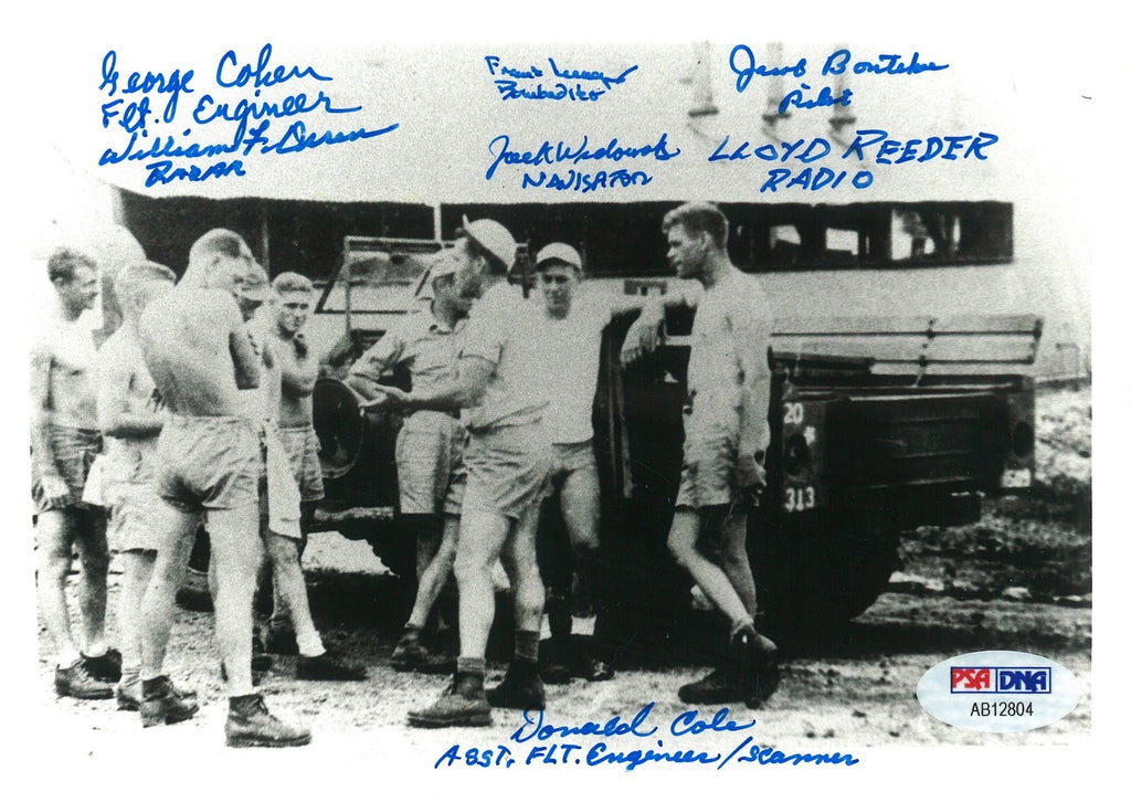TOP SECRET B-8 MULTI SIGNED 5X7 PHOTO PSA DNA AB12804 (D) X7 MEMBERS0