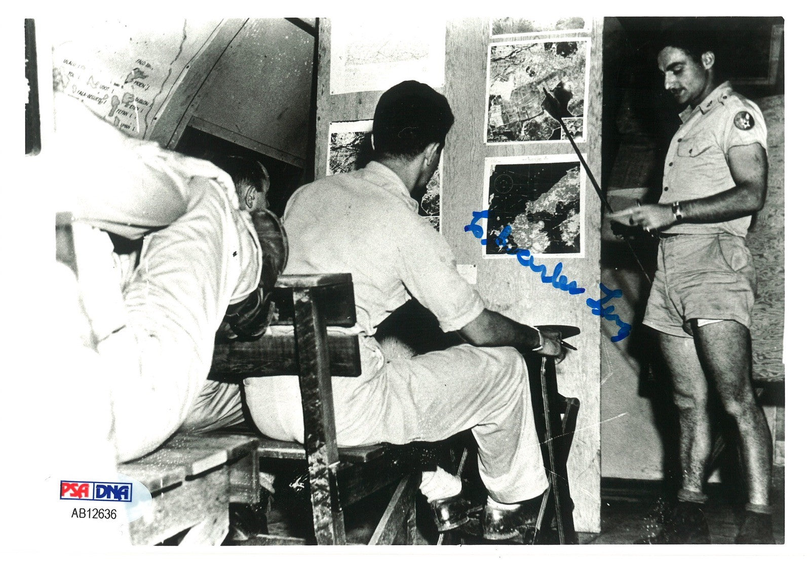 CHARLES LEVY SIGNED 5X7 PHOTO BOCKSCAR C-13 CREW PSA DNA AB12636 (D)0