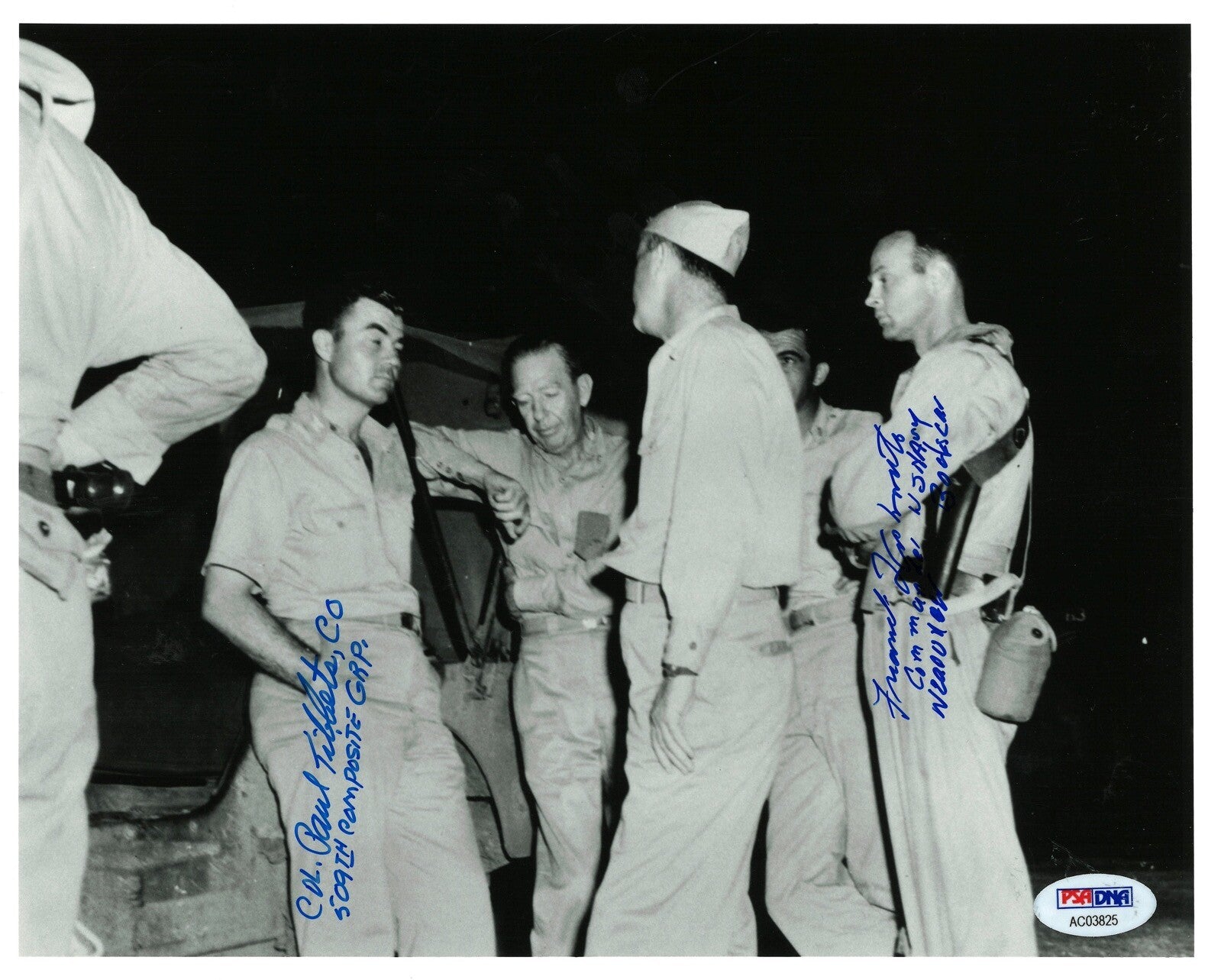 PAUL TIBBETS / FREDERICK ASHWORTH DUAL SIGNED 8X10 PHOTO PSA DNA AC038250
