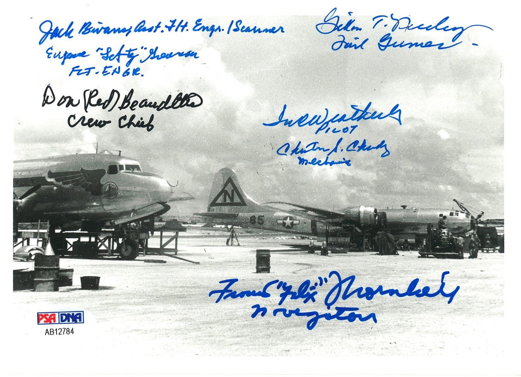 STRAIGHT FLUSH C-11 MULTI SIGNED 5X7 PHOTO PSA DNA AB12784 x70