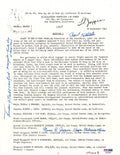 TIBBETS /VAN KIRK / JEPPSON SIGNED SILVER STAR DOCUMENT PSA DNA AB139070