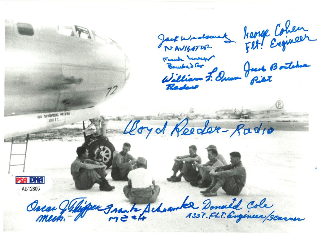 TOP SECRET B-8 MULTI SIGNED 5X7 PHOTO PSA DNA AB12805 (D) X9 MEMBERS0
