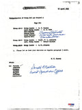 FREDERICK ASHWORTH / DON MASTICK SIGNED PROJECT ALBERTA DOCUMENT PSA DNA AD035790