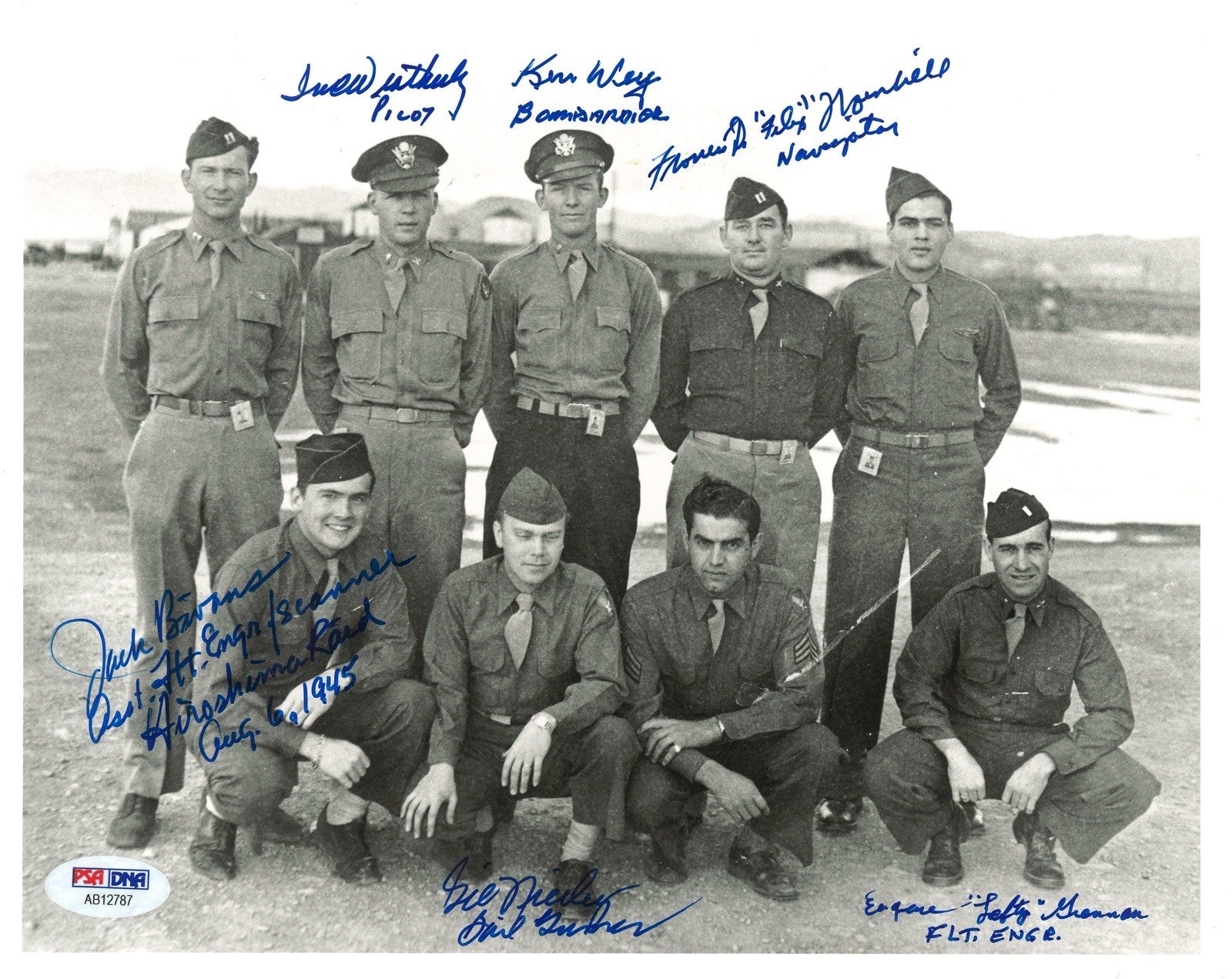 STRAIGHT FLUSH CREW C-11 MULTI SIGNED 8X10 PHOTO PSA DNA AB12787 (D) X6 MEMBERS0