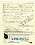 MORRIS JEPPSON SIGNED SERVICE DOCUMENT PSA DNA AE71480 ENOLA GAY ETO (D)0