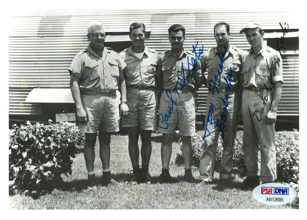 ENOLA GAY B-9 CREW MULTI SIGNED 5X7 PHOTO PSA DNA AB12695 (D) X3 MEMBERS0