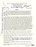 TIBBETS /VAN KIRK / JEPPSON SIGNED SILVER STAR DOCUMENT PSA DNA AD076440