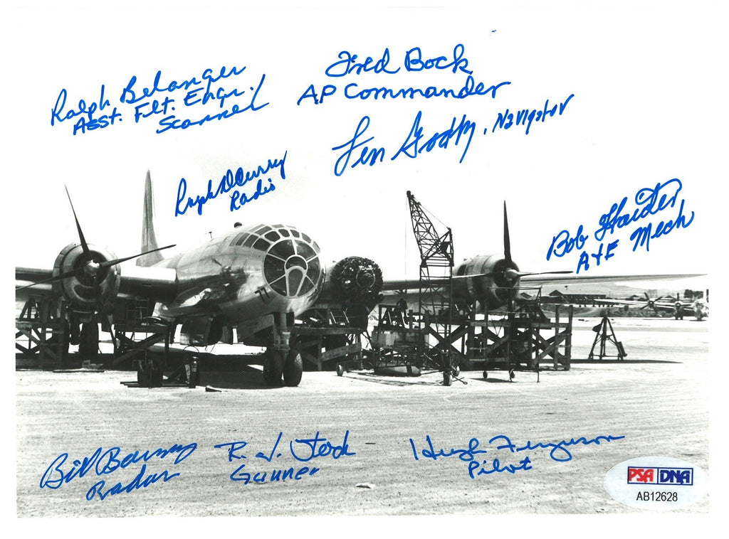 BOCKSCAR C-13 CREW MULTI SIGNED 5X7 PHOTO PSA DNA AB12628 x8 (D) WWII0