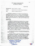 FREDERICK ASHWORTH SIGNED DOCUMENT PSA DNA AD28827 (D) WWII PROJECT ALBERTA0
