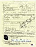 MORRIS JEPPSON SIGNED SERVICE DOCUMENT PSA DNA AE71479 ENOLA GAY ETO (D)0