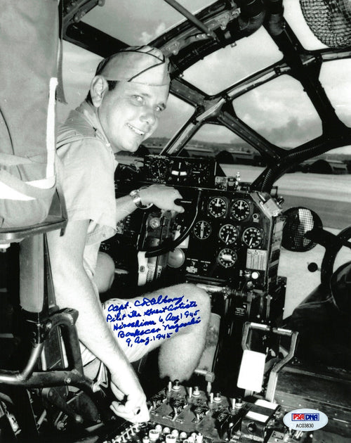 CD ALBURY SIGNED 8X10 PHOTO PSA DNA AC03830 (D) WWII BOCKSCAR C-150