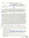TIBBETS / VAN KIRK / JEPPSON SIGNED SILVER STAR DOCUMENT PSA DNA AD076430