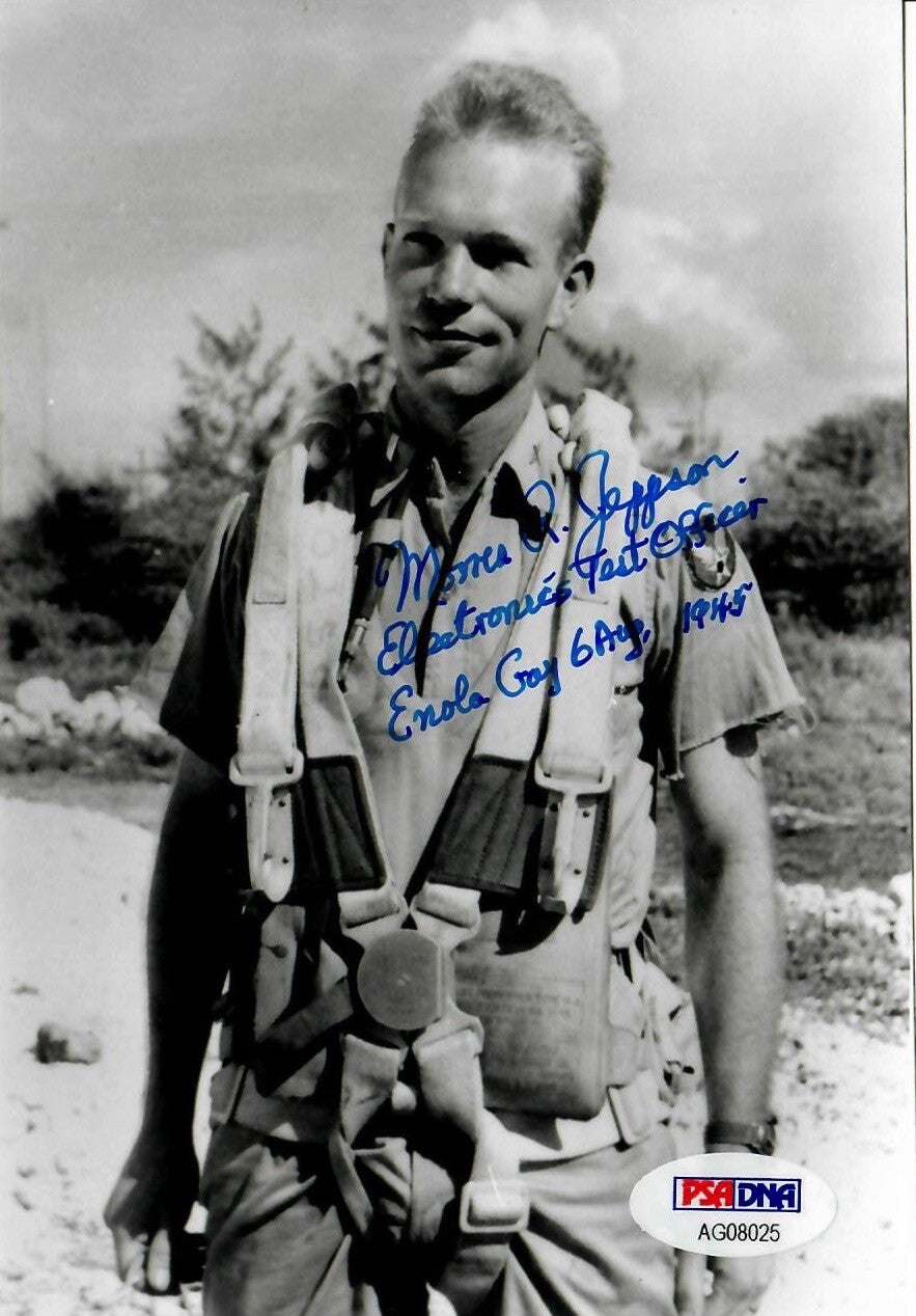 MORRIS JEPPSON SIGNED 5X7 PSA DNA AG08025 (D) WWII ENOLA GAY ETO0