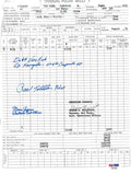 DUTCH VAN KIRK SIGNED FLIGHT RECORD DOCUMENT PSA DNA AB13901 TIBBETS JEPPSON0