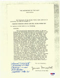 FREDERICK ASHWORTH SIGNED LEGION OF MERIT DOCUMENT PSA DNA AD28819 (D) WWII0