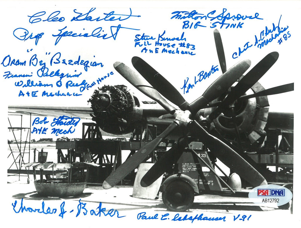 STRAIGHT FLUSH C11 MULTI SIGNED 5X7 PHOTO PSA DNA AB12792 (D) x110