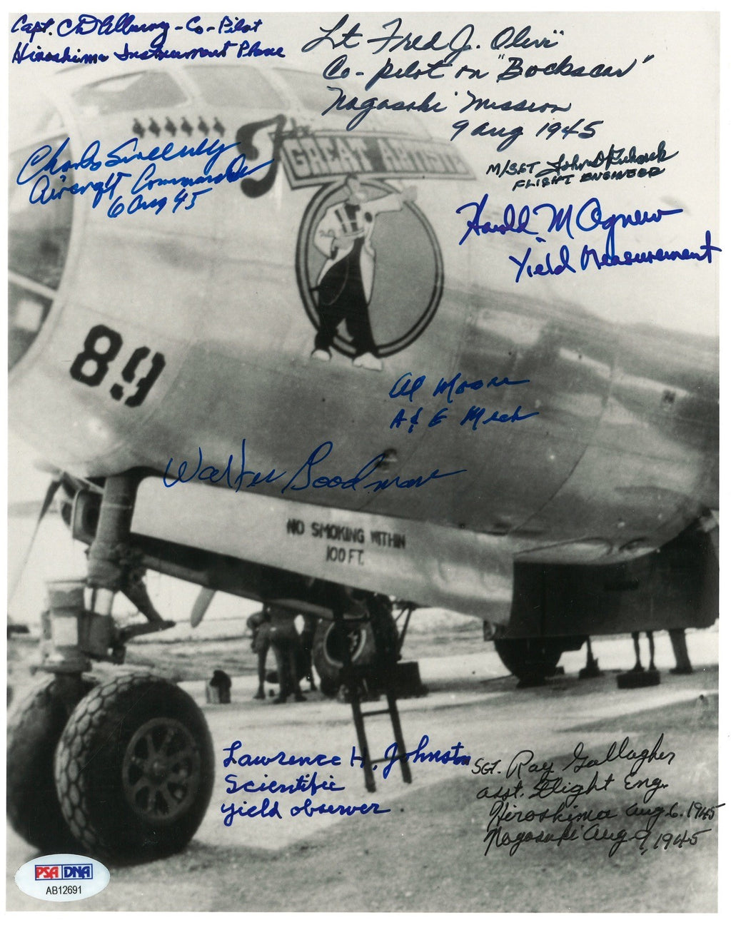 BOCKSCAR CREW C-15 SIGNED 8X10 PHOTO PSA DNA AB12691 X9 THE GREAT ARTISTE0