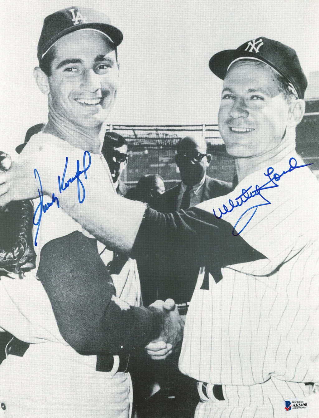 SANDY KOUFAX & WHITEY FORD DUAL SIGNED 11X14 PHOTO BAS A624980