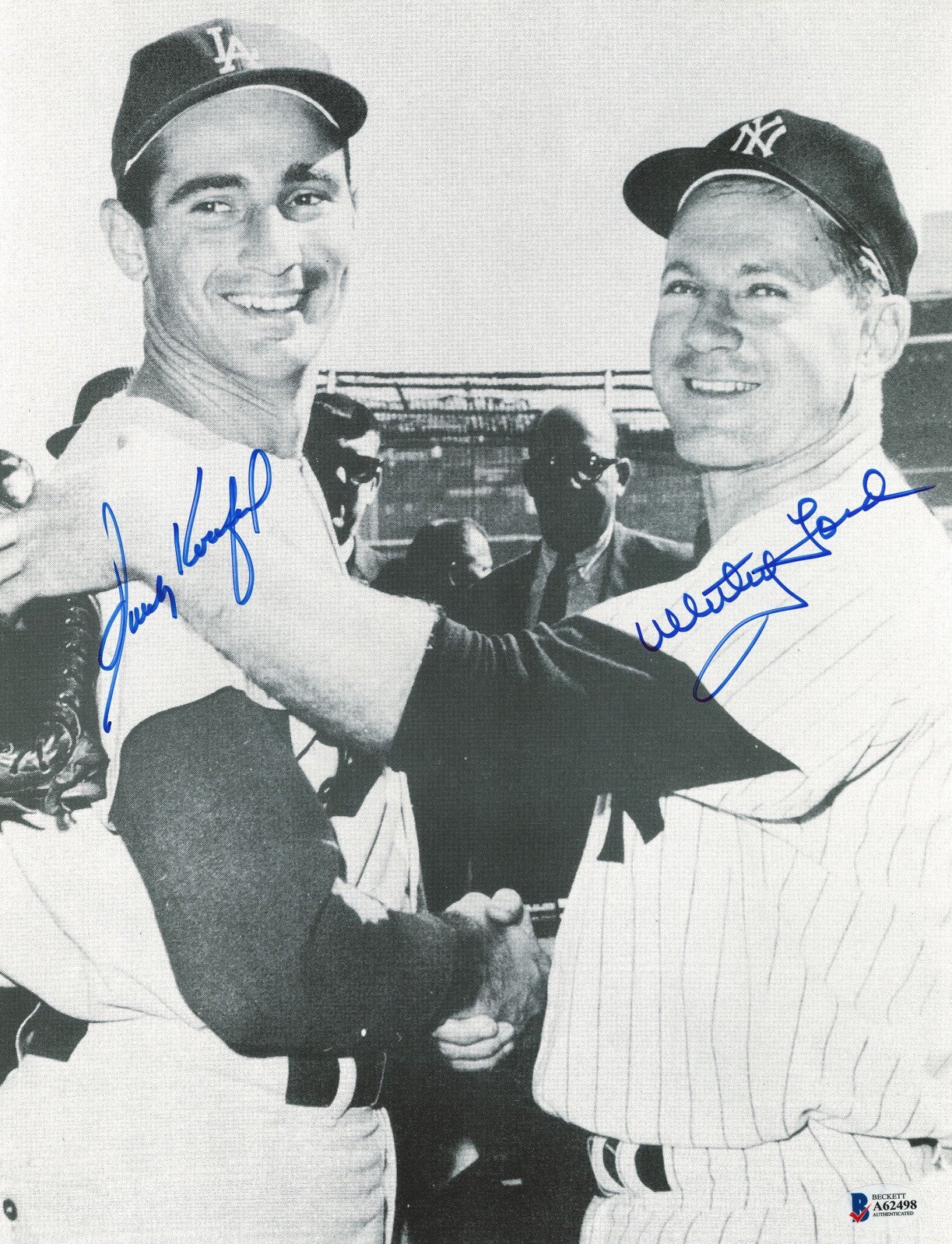 SANDY KOUFAX & WHITEY FORD DUAL SIGNED 11X14 PHOTO BAS A624980