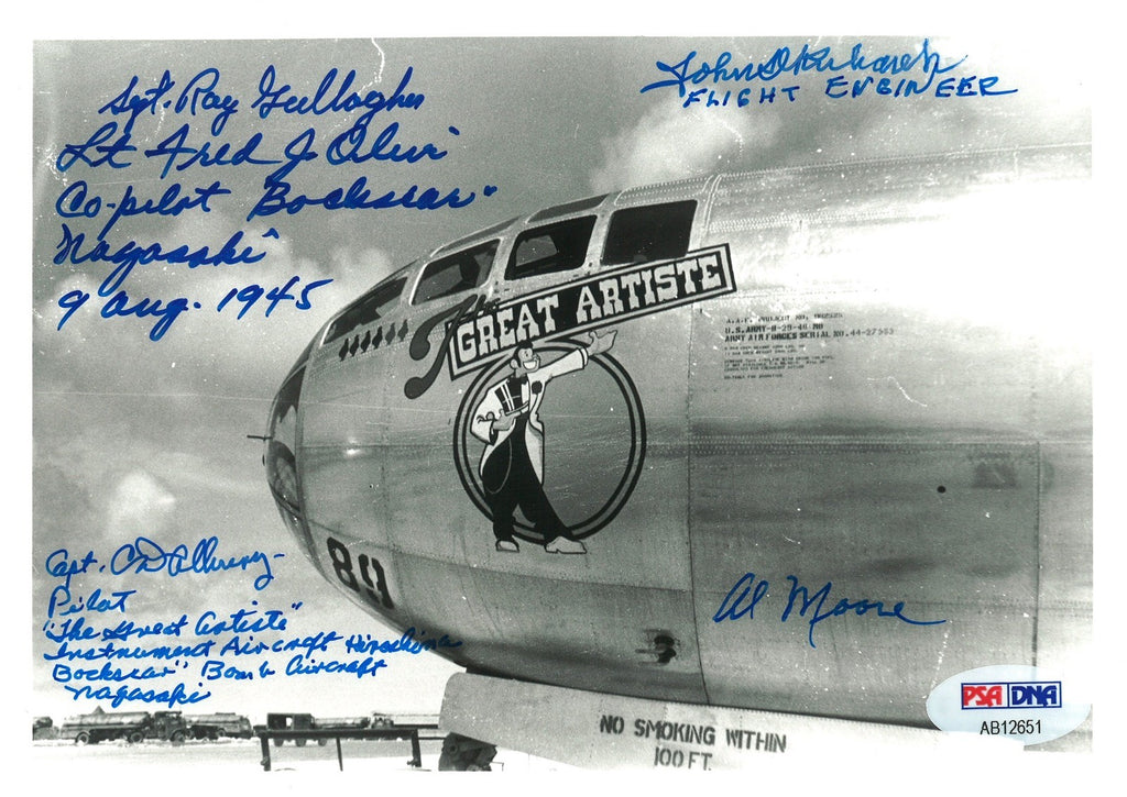 BOCKSCAR C-15 MULTI SIGNED 5X7 PHOTO PSA DNA AB12651 (D) X5 MEMBERS0