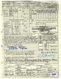 SWEENEY ALBURY SIGNED FLIGHT DOCUMENT PSA DNA AE08194 (D) BOCKSCAR NAGASAKI0