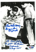 SWEENEY / OLIVI DUAL SIGNED 5X7 PHOTO BOCKSCAR C-15PSA DNA AB126690