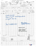 DUTCH VAN KIRK SIGNED FLIGHT RECORD DOCUMENT PSA DNA AB13902 TIBBETS JEPPSON0
