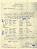 320TH TROUP SQUADRON MULTI SIGNED OPERATIONS ORDER DOCUMENT PSA DNA AC01398 X40