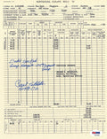 DUTCH VAN KIRK SIGNED FLIGHT RECORD DOCUMENT PSA DNA AD07663 TIBBETS ENOLA GAY0