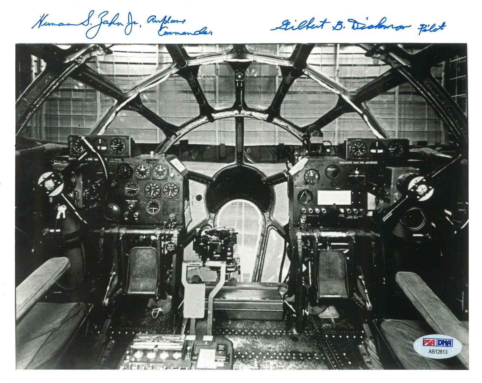 UP AN ATOM B-10 CREW DUAL SIGNED 8X10 PHOTO PSA DNA AB12813 (D) X2 MEMBERS0