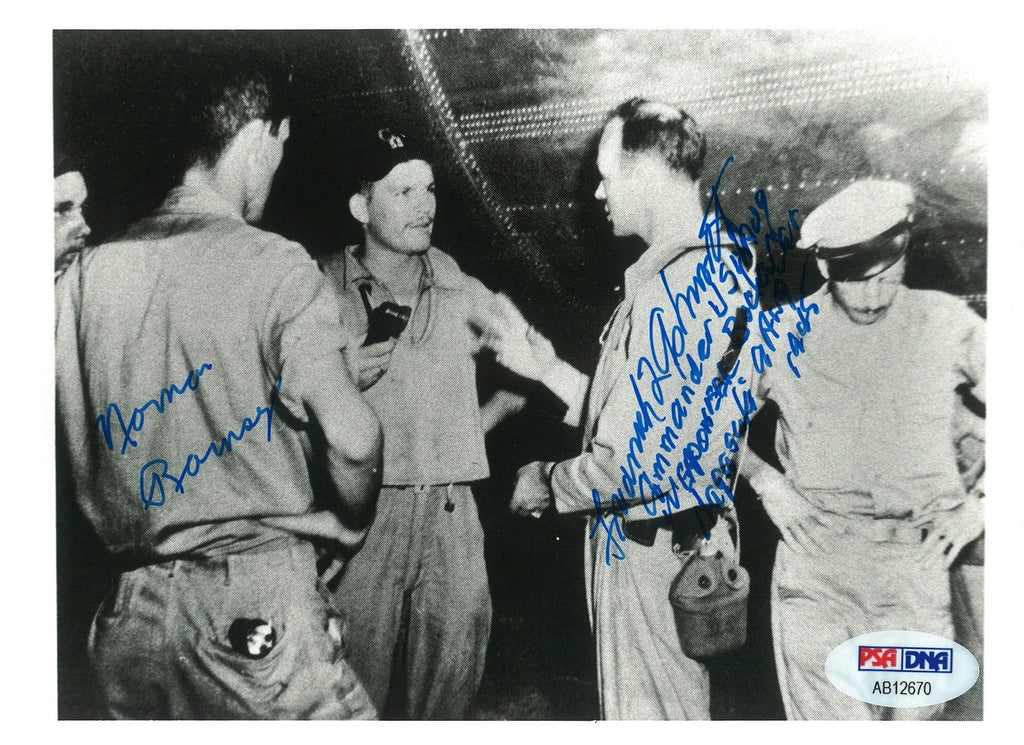 FREDERICK ASHWORTH & NORMAN RAMSEY DUAL SIGNED 5X7 BOCKSCAR C15 PSA DNA AB126700