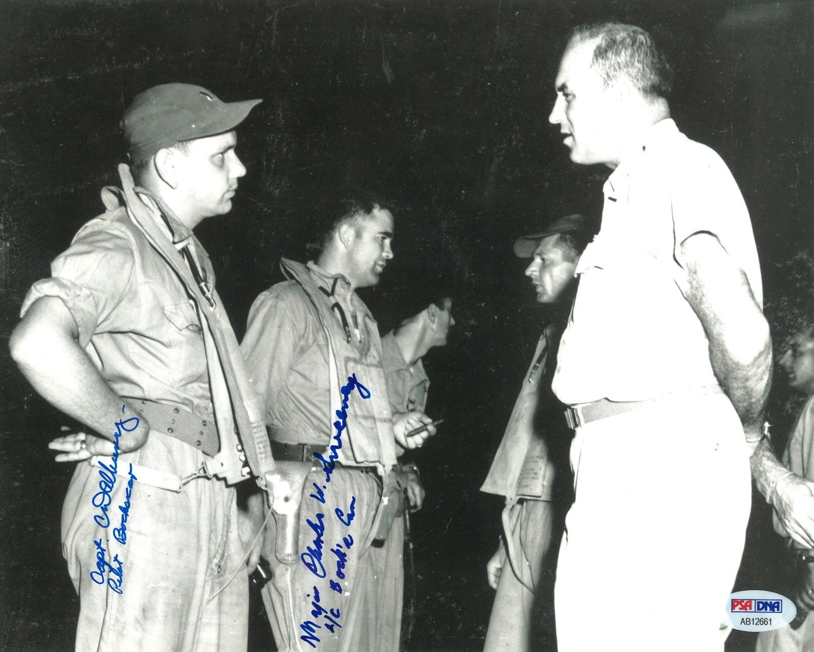 CHARLES SWEENEY & CD ALBURY SIGNED 8X10 PHOTO PSA DNA AB12661 (D) BOCKSCAR C-150