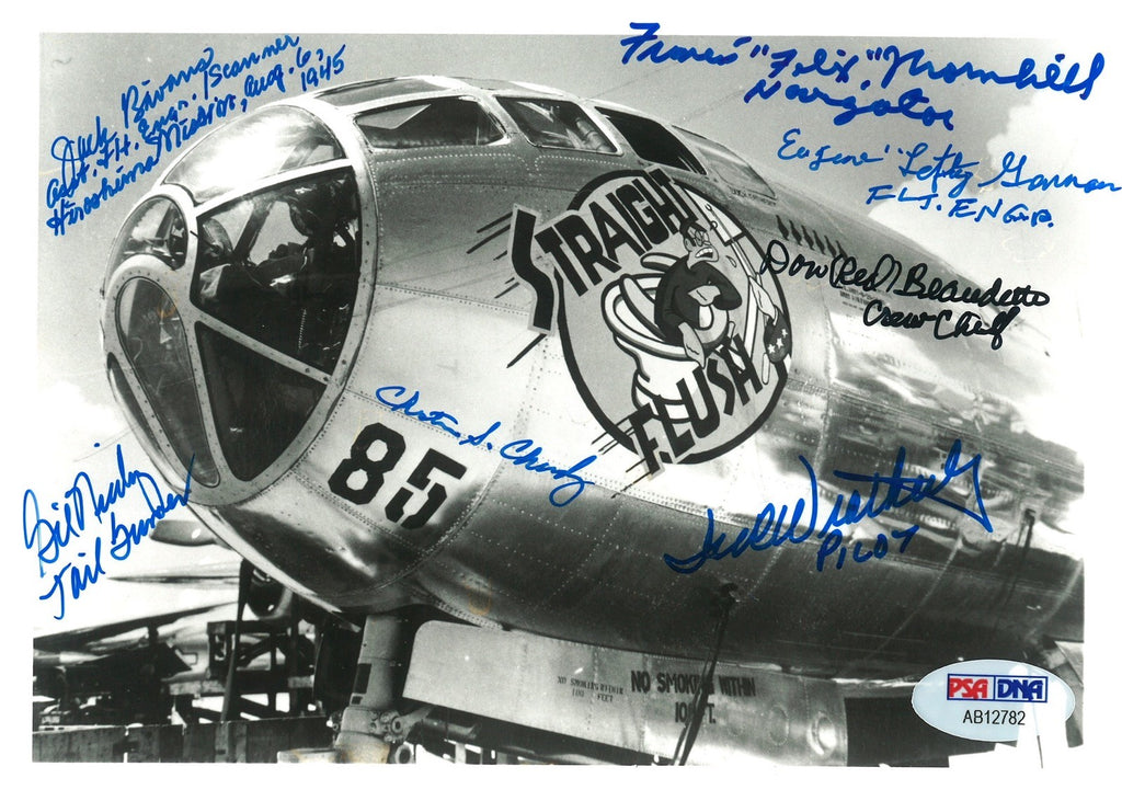 STRAIGHT FLUSH C-11 MULTI SIGNED 5X7 PHOTO PSA DNA AB12782 x70