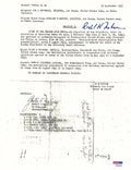 RICHARD NELSON SIGNED SILVER STAR DOCUMENT PSA DNA AD07649 (D) ENOLA GAY0